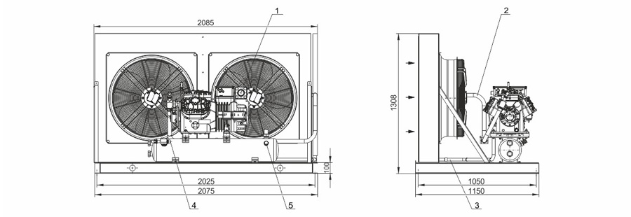 Cụm máy nén dàn ngưng BITZER 35 HP – LH265E/ 6HE-35Y-40P